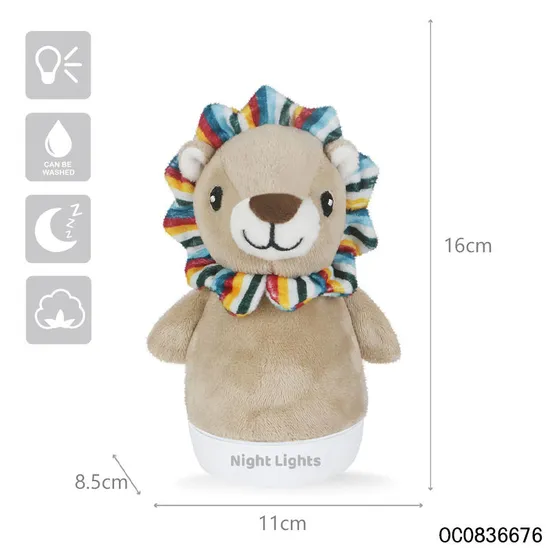 Wholesale Stuffed Music Animals Lion Night Lights Plush Toy for Baby Kids