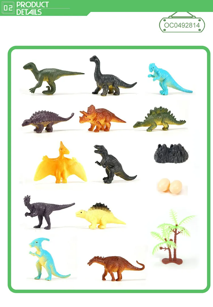 12 Pieces 3 Inches Dinosaur Party Set Mini Dinosaur Toys in Egg