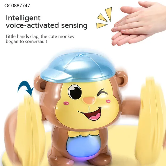 Wholesale Electric Children Musical Walking Animal Battery Operated Plastic Animal Monkey Toys