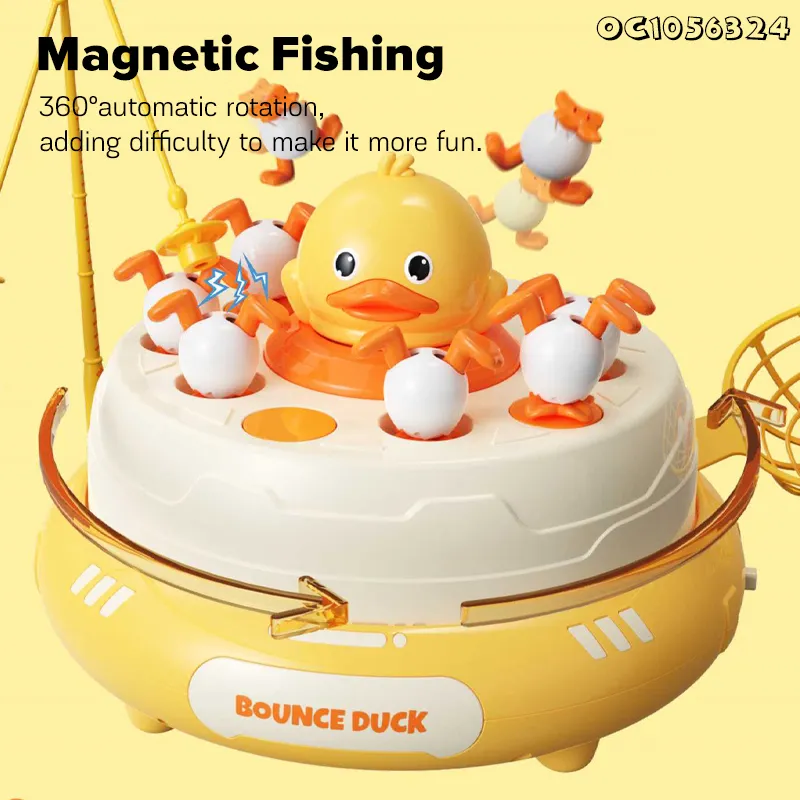 Wholesale Montessori Electric 360 Degree Battery Operated Fishing Table Game Machine for Kids