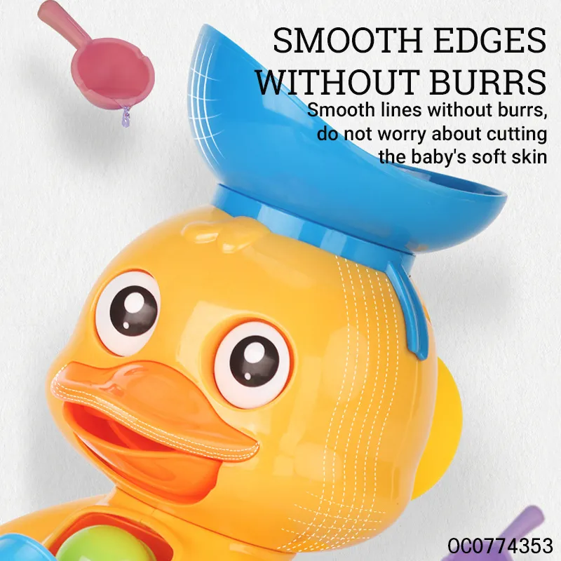 Wholesale Plastic Bathtub Funny Waterwheel Animal Baby Spray Water Bath Toy Duck
