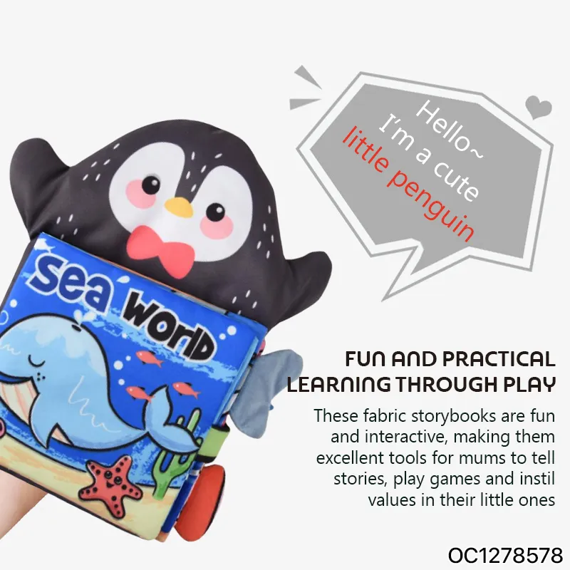 Wholesale Montessori Educational Cartoon Sea Life Animals Learning Materials Baby Book Toy
