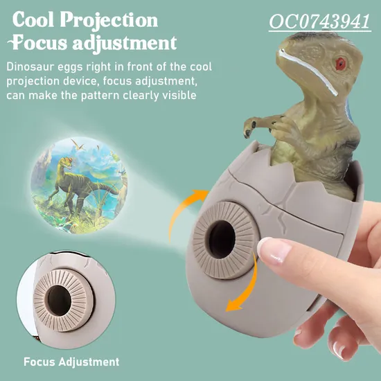 New Design Funny Light Cute Plastic Dinosaur Eggs Dino Projection Kids Toys