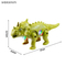 Wholesale Sensory Line up Toys Triceratops Electric Toy Custom Small Promotional Moving Dinosaur Toy for Kids with Light
