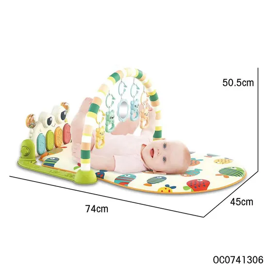 Hanging Rattle Baby Pedal Piano Play Piano Music Gym Mat for Kids