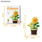 Wholesale Montessori Creative 214PCS Sunflower Educational Plastic Flowers Building Block Toy for Kids