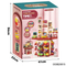 Children Pretend Play Preschool Model Home Big Supermarket Kids Cashier Game Register Toys with Goods Shelves
