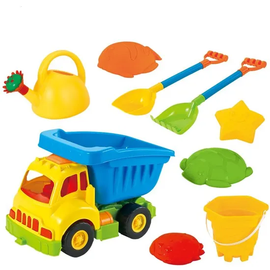 Wholesale Creative Play Beach Bucket and Spade Sand Sea Animals Hand Push Truck Plastic Outdoor Toy