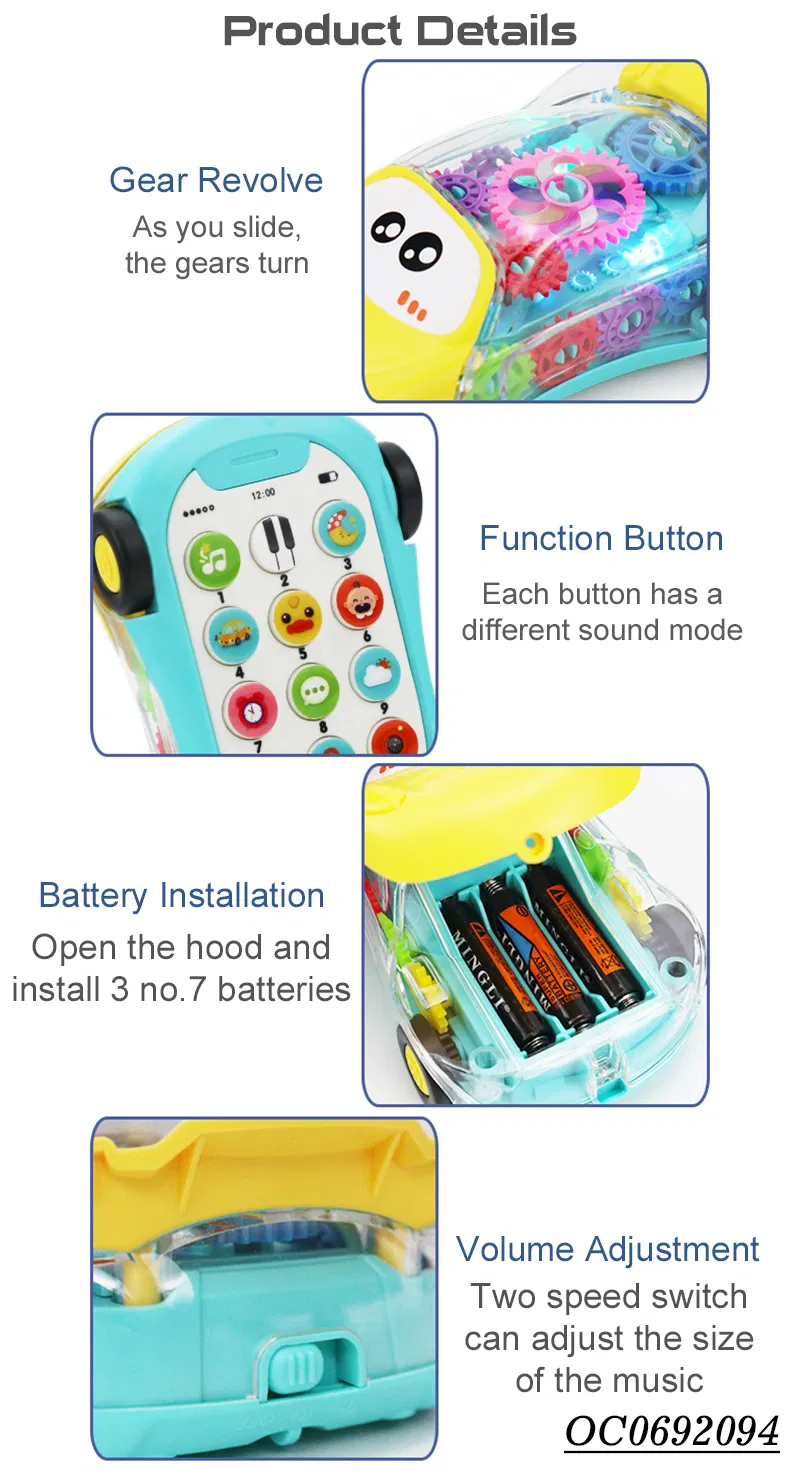 Montessori Toy Sensorial New Baby Mobile Phone Toy Hand Rattle Toy