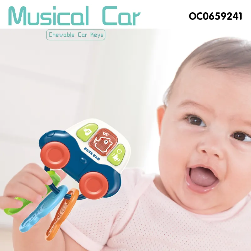 Montessori Toys Plastic Car Key for Baby Hand Rattle Toy