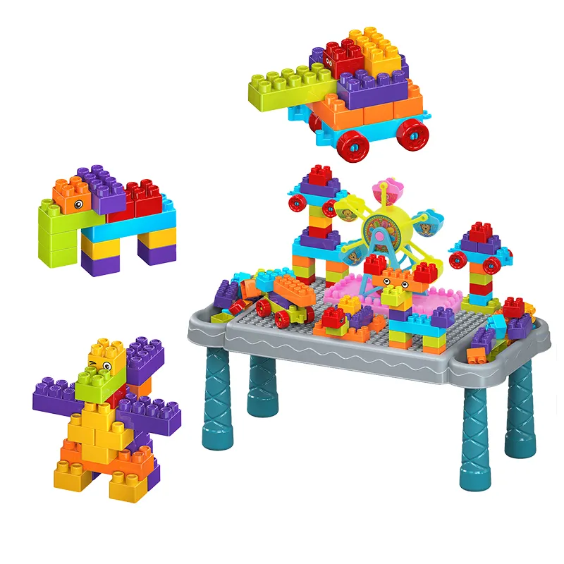 Wholesale Montessori Educational 40PCS Children's Plastic Building Blocks Sets Table Toy