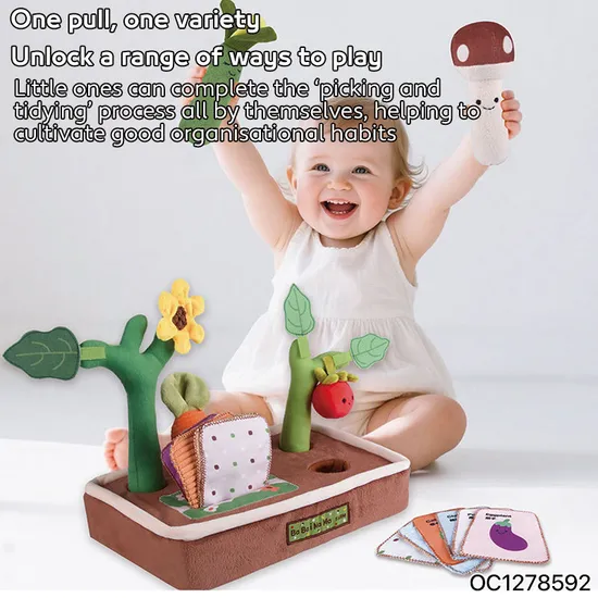 Wholesale Children Learning Plane Soft Montessori Soft Plush Vegetable Stuffed Toy