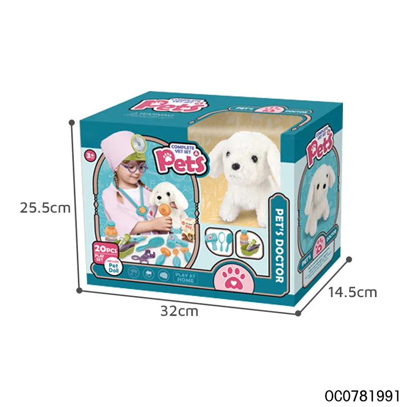 Wholesale Stuffed Pet Pretend Play Kids Dog Plush Toys for Kids