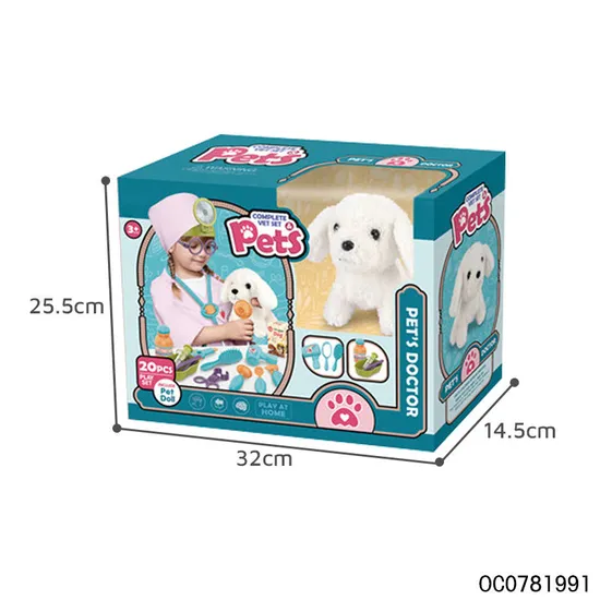 Wholesale Stuffed Pet Pretend Play Kids Dog Plush Toys for Kids