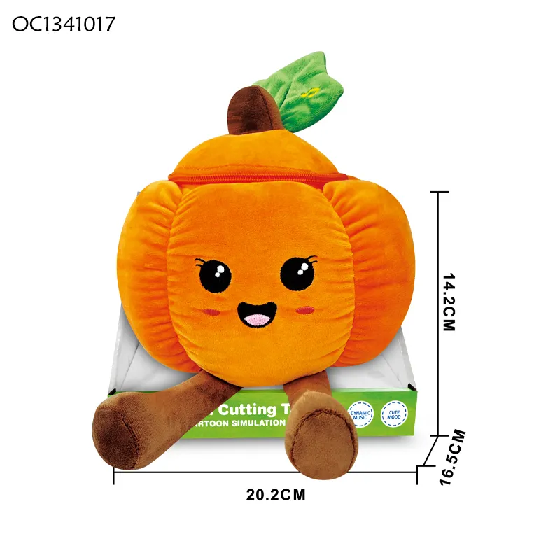 Wholesale Stuffed Fruit and Vegetable Cutting Custom Plush Cognitive Baby Educational Learning Toy