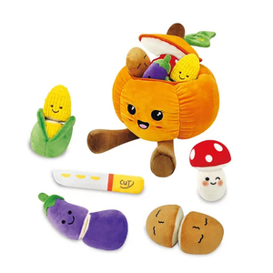 Wholesale Stuffed Fruit and Vegetable Cutting Custom Plush Cognitive Baby Educational Learning Toy
