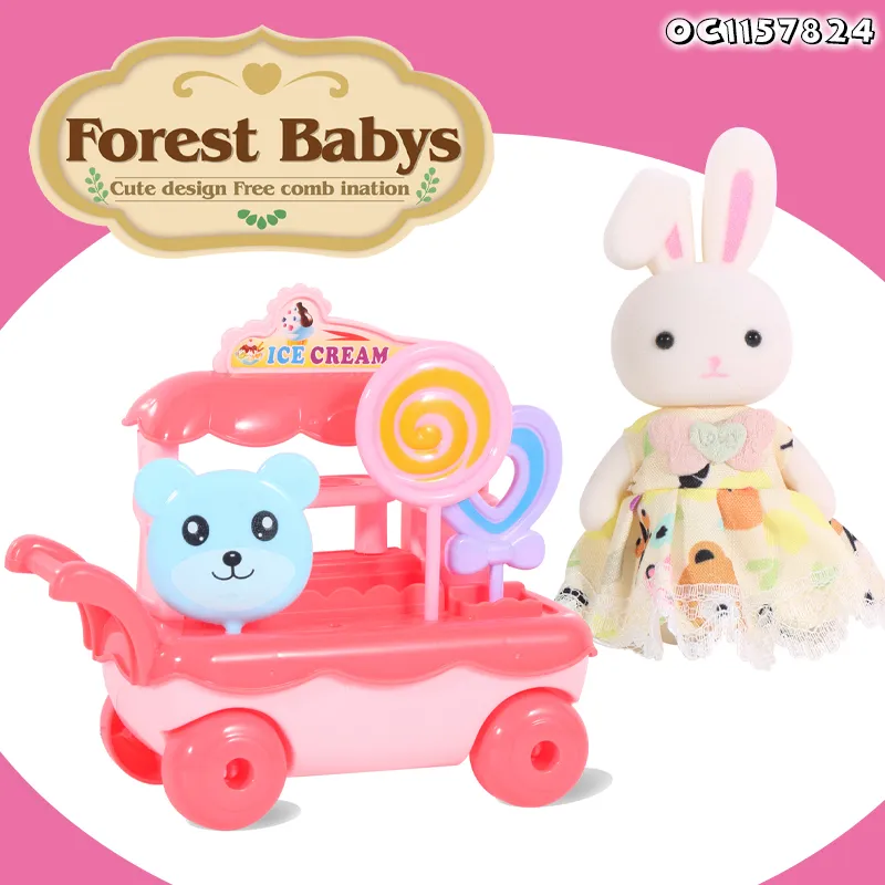 Wholesale Soft Animal Stuffed Mini Plush Rabbit Dolls Children Montessori Pretend Educational Toy
