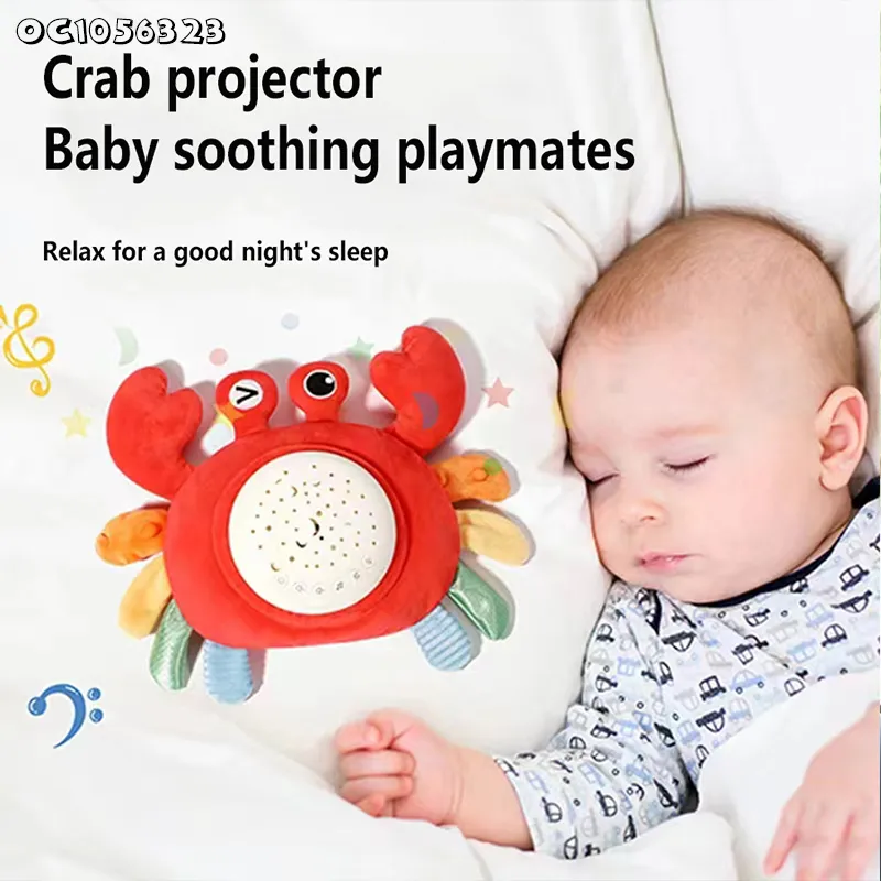 Wholesale Animal Educational Stuffed Crab Plush Baby Play Hanging Mobile Musical Toy for Baby