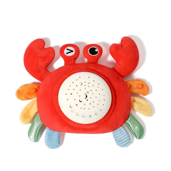 Wholesale Animal Educational Stuffed Crab Plush Baby Play Hanging Mobile Musical Toy for Baby