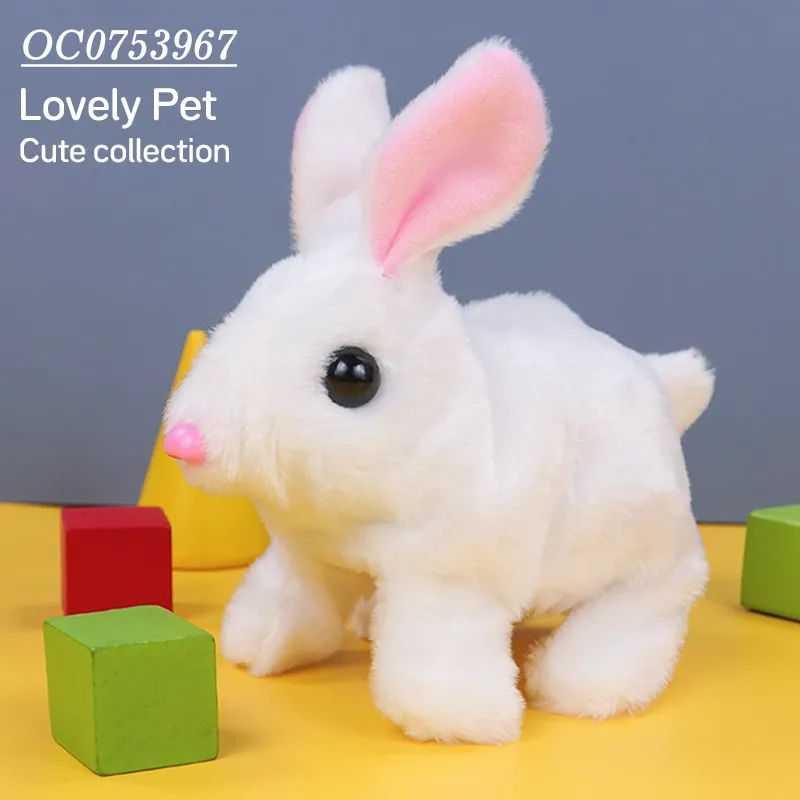 Wholesale Custom Stuffed Electric Custom Rabbit Plush Toy Doll for Kids with Sound Walk