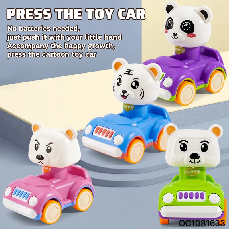 Wholesale Baby Brain Press and Go Cartoon Animal Small Toys Miniature Car