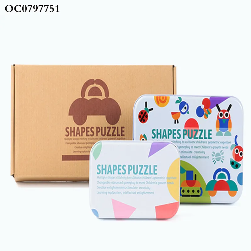 Custom Puzzle Brain Games Board Cards Wooden Animal Jigsaw Puzzle Children Games Toy for Kids