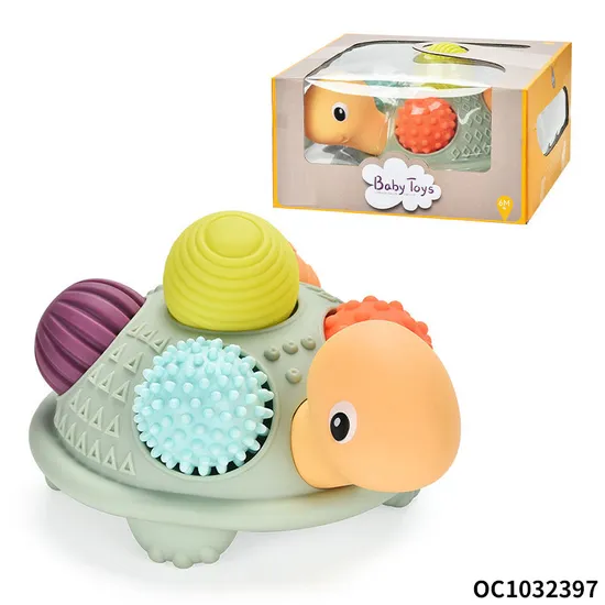Wholesale Children Water Shower Hand Eye Soft Cube Baby Silicone Bath Toy
