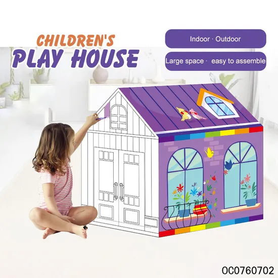 Children Funny Indoor Kids Model Coloring Toys Paint Plastic Playhouse