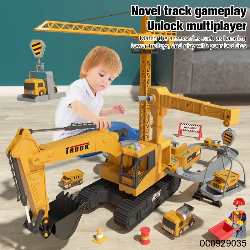 Track Slot Adventure Excavator Game Montessori Educational Toys for Boys