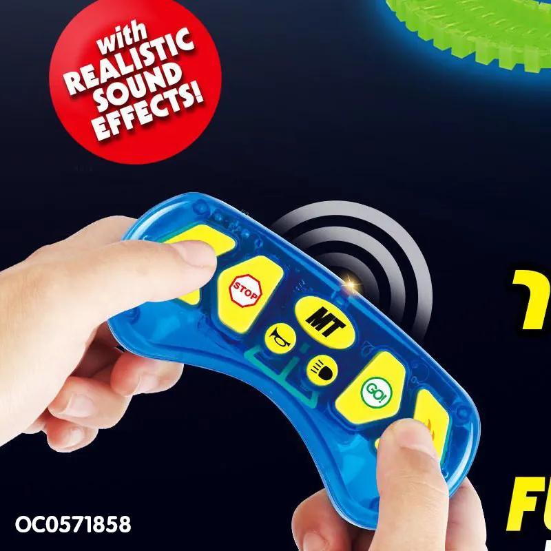 Remote Control Car Glow in The Dark Adventure Game Track Toys for Kids