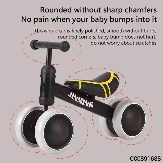 Wholesale Mini Children 4 Wheel Foot Push Mini Baby Balance Bike Ride on Car for Baby and Kids
