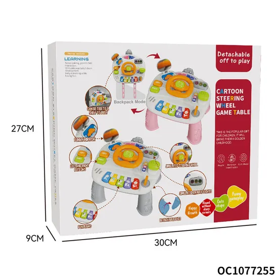 B/O Children Educational Electric Driving Plastic Baby Steering Wheel Board Montessori Toys