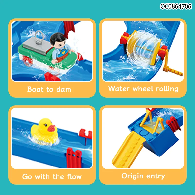Wholesale 89PCS DIY Summer Track Bath Baby Kids Play Water Game Toys