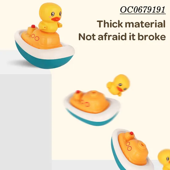 Wholesale Battery Animal Powered Summer Pool Water Spray Game Duck Bath Toys Plastic Bath Duck for Kids