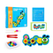 Pinch Beads Wooden Jigsaw Puzzles Busy Board Montessori Sensory Babies Toys for Toddlers with Pliers and Chopsticks