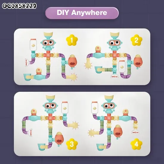 Wholesale Shower Children Water Game Bathroom Baby Bath Shower Wall Plastic Bathtub Toy