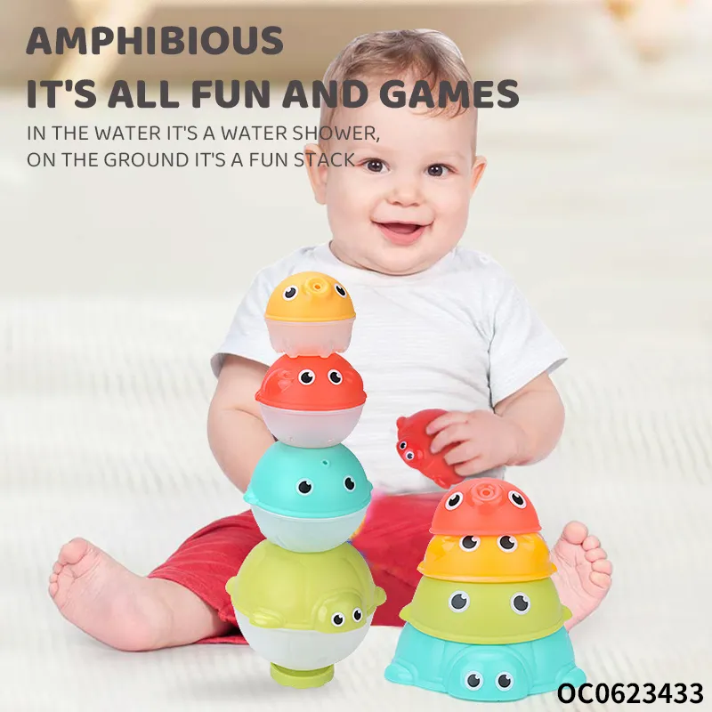 Wholesale Bathroom Educational Baby Funny Plastic Bathtub Water Sprinkler Baby Bath Toy for Kids
