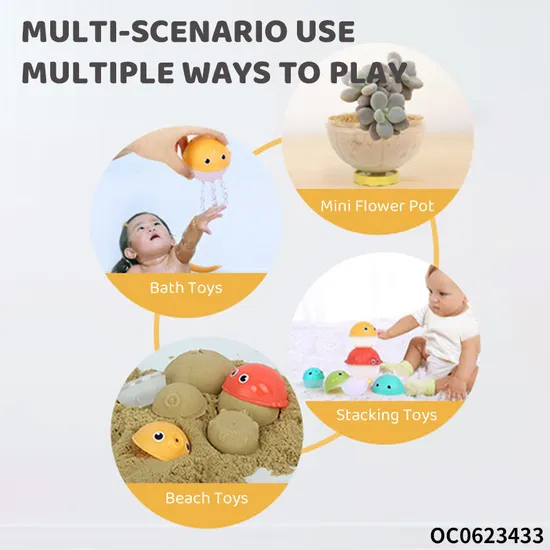Wholesale Bathroom Educational Baby Funny Plastic Bathtub Water Sprinkler Baby Bath Toy for Kids