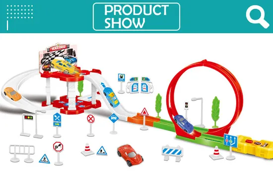 Kids Slot Pipeline Ejection 360 Degree Loop Electric Racing DIY Car Track Toy