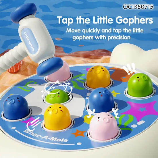 Wholesale Montessori Children Interactive Hammer Fun Electronic Game Whack a Mole Kids Board Game Toy