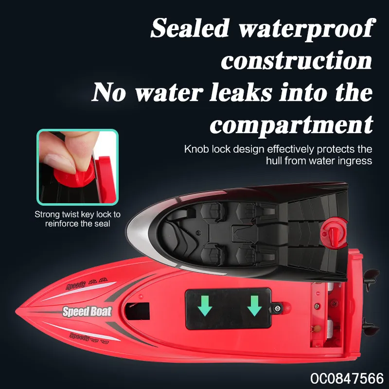 Wholesale Electric Plastic Model Boatlight up High Speed Ship Fast RC Racing Radio Control Boat