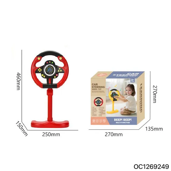 4 Colors Kids Children Electric Interactive Musical Racing Plastic Adventure Steering Wheel Toy for Kids