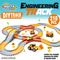 Gift DIY Flexible Racing Game Puzzle Track Cars Set Toy Small Electric Engineering Truck Toy for Kids with Assembled Slots