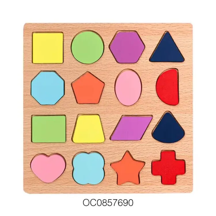 Custom Children Wooden Alphabets Number Kids Montessori 3D Learning Jigsaw Puzzle DIY Educational Board Game Toys for Boys Girls