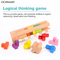 Wooden Building Blocks Stacked Toy Tower Games Wooden Tower Blocks for Child Brain Development