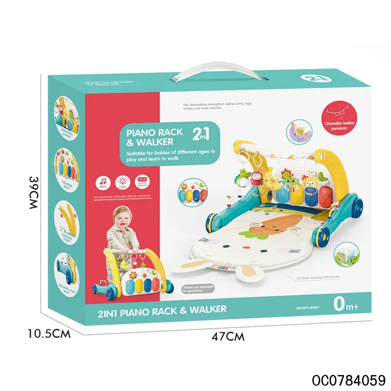 Baby Gym Crawling Musical Play Mat Modern Baby Training Mat with Pedal Piano