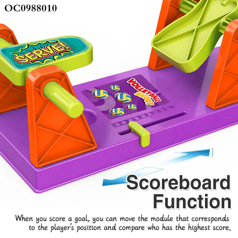 2 Players Ball Shooting Machine Volleyballboard Interactive Games for Kids Children