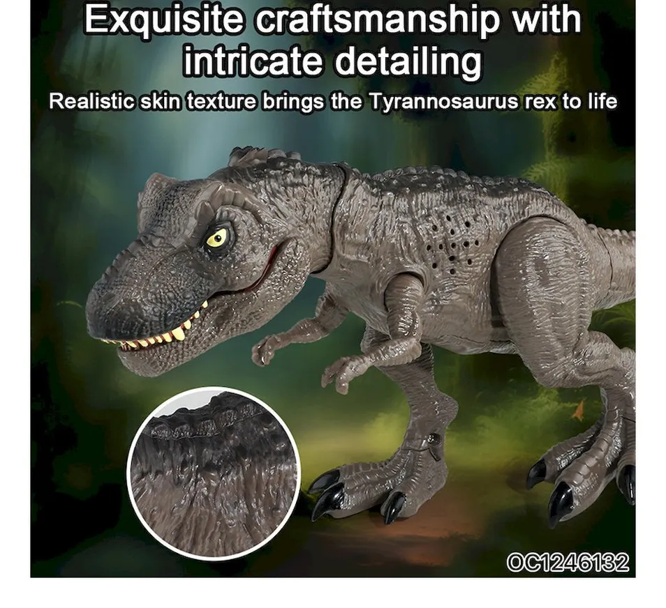 OEM ODM Custom Electric Simulation Battery-Operated Walking Dinosaur for Kids' Gift