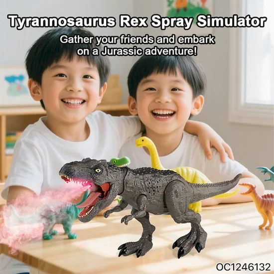 OEM ODM Custom Electric Simulation Battery-Operated Walking Dinosaur for Kids' Gift