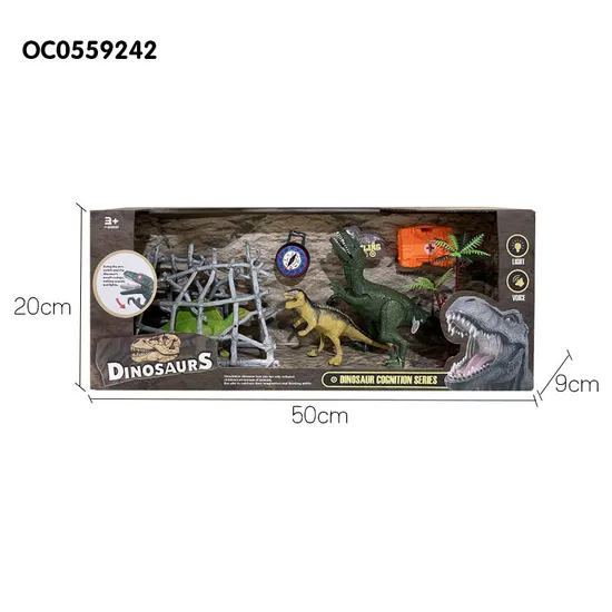 Wholesale Lighting PVC Wild Animal Dinosaur Toys for Kids with Sound
